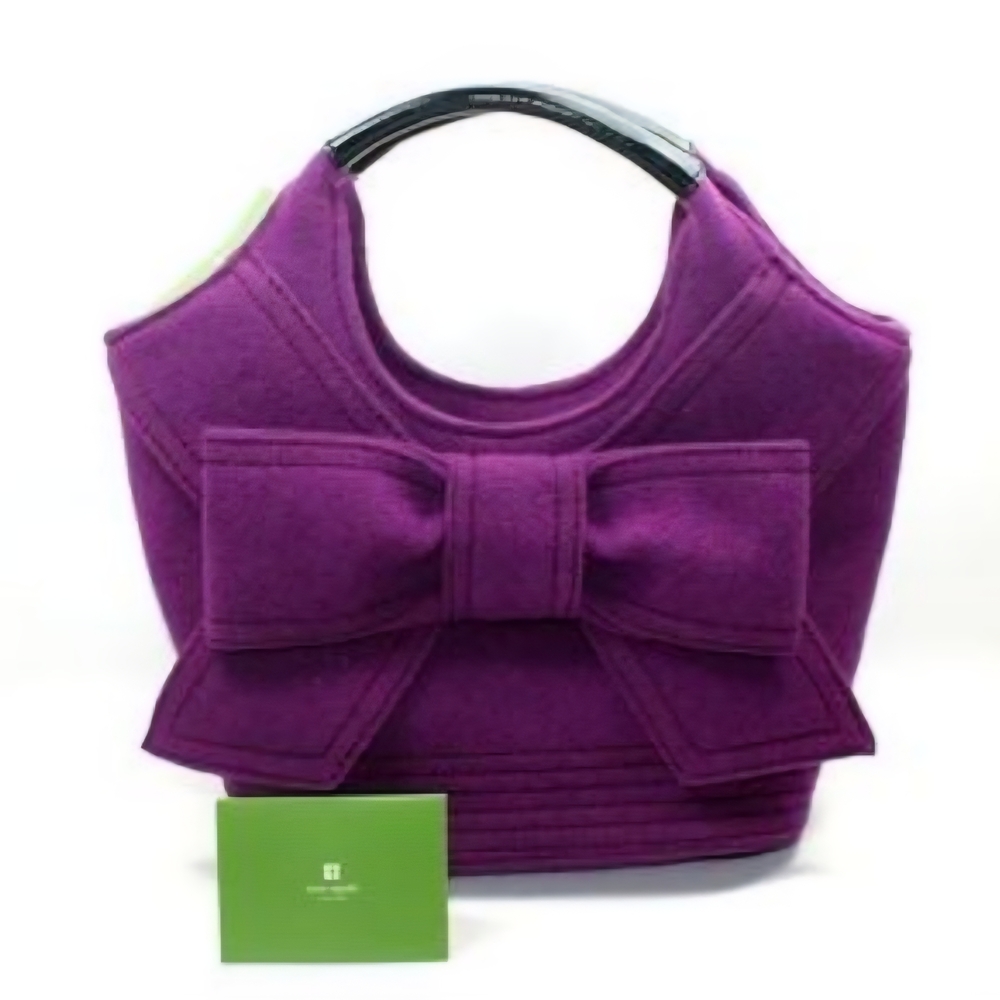 Elegant Purple Bow Handbag